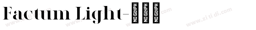 Factum Light字体转换